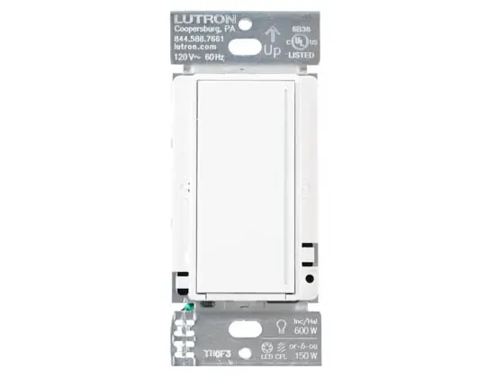DIMMER SUNNATA 1P/3V LED 150W 125V BLANCO LUTRON STCL-153M-WH