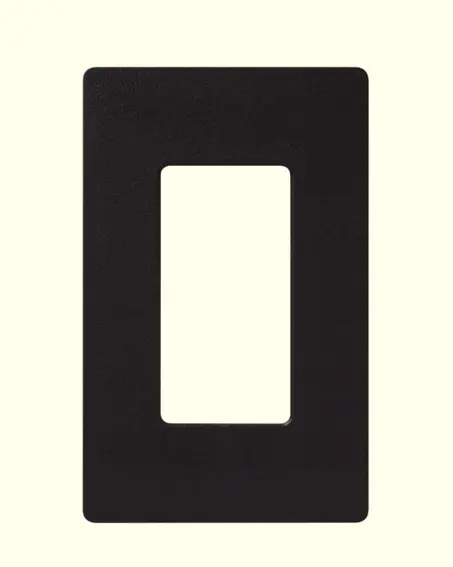 PLACA PLASTICA PRESION DECORATIVA 1 GANG NEGRO MATE LUTRON SC-1-MN