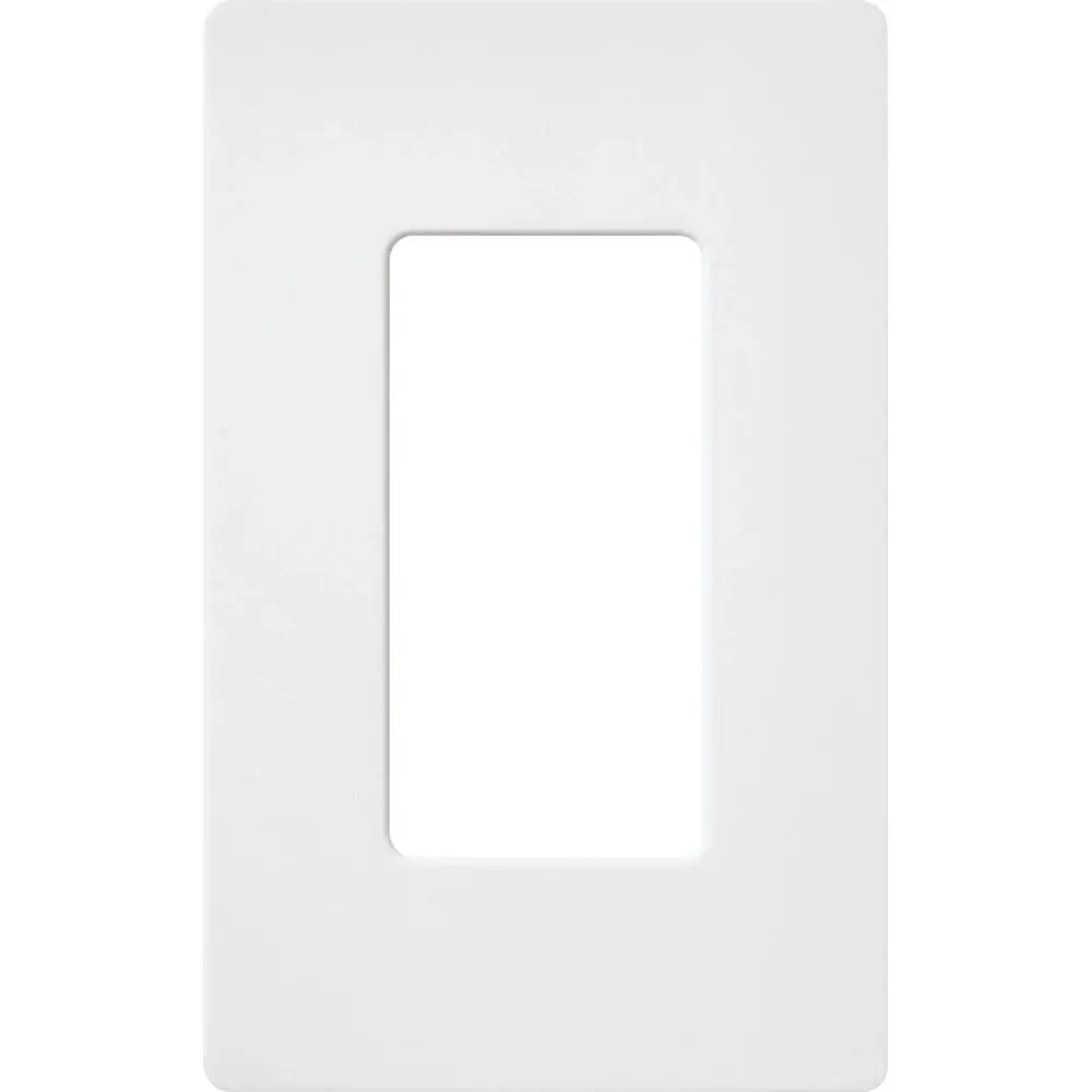 PLACA PLASTICA PRESION DECORATIVA 1 GANG BLANCO MATE LUTRON SC-1-SW