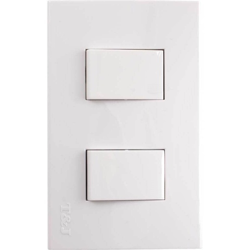 [E048004] APAGADOR DOBLE 1P 15A 125V BLANCO ARMADA T&J 8004S-W