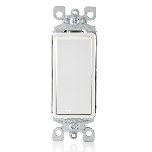 [LEV5601-2W] APAGADOR SENCILLO DECORA RESIDENCIAL 1P 15A 125/277V BLANCO 5601-2W