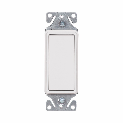 [4507501WB] APAGADOR SENCILLO DECORATOR RESI 1P 15A 125/277V BLANCO  7501W-BOX