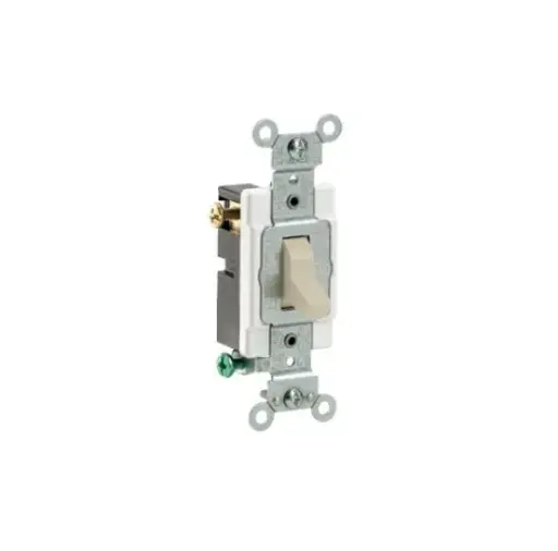 [LEVCS315-2I] APAGADOR SENCILLO PALANCA COMERCIAL 3V 15A 125/277V MARFIL CS315-2I