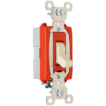 [D03203] APAGADOR SENCILLO PALANCA INDUSTRIAL 3V 20A 125/277V MARFIL PS20AC3I