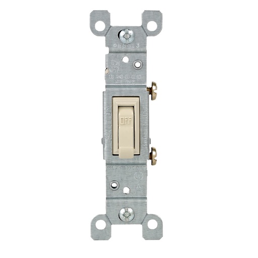 [LEV1451-ICP] APAGADOR SENCILLO PALANCA RESIDENCIAL 1P 15A 125V MARFIL 1451-ICP