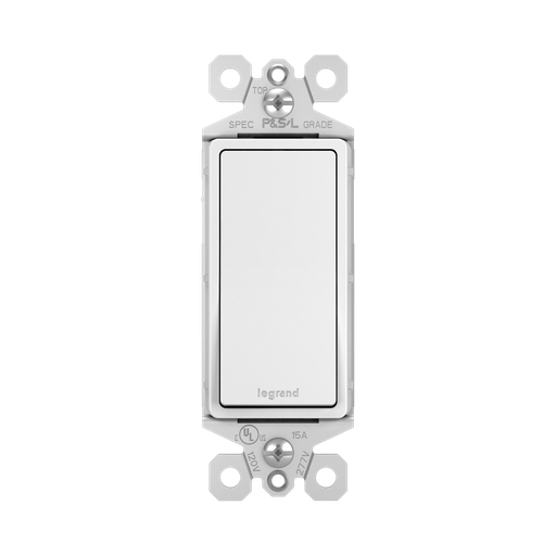 [D03874] APAGADOR SENCILLO RESIDENCIAL 4V 15A 125/277V BLANCO RADIANT TM874W