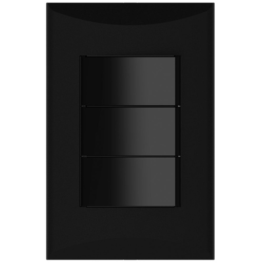 [E041005BK] APAGADOR TRIPLE 1P 15A 125V NEGRO PLATA 1005-BK