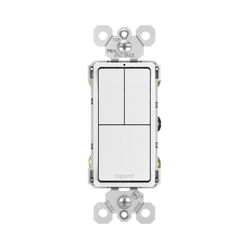 [D03113W] APAGADOR TRIPLE (2 SWITCH 1P+1 SWITCH 3V) 125V BLANCO RADIANT RCD113W