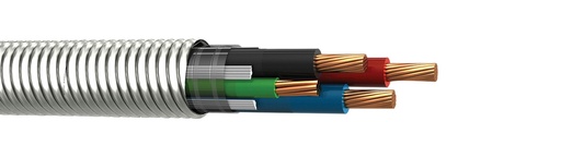 [119312MX] CABLE MC ARMADO CU THHN 3x12 AWG 600V S/PVC CONDUMEX