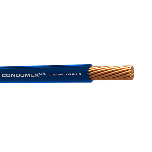 [10610KAZMX] CABLE THHN CAL 10AWG AZUL CARRETE CONDUMEX