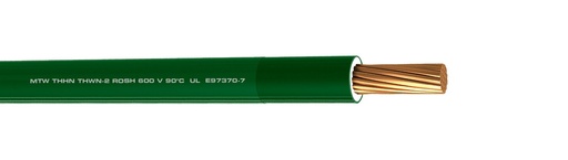 [1068KVEMX] CABLE THHN CAL 8AWGVERDE CARRETE CONDUMEX