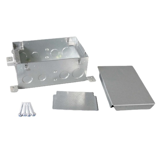 [W03880S2] CAJA PISO 880 OMNIBOX 2 GANG  ACERO ESTAMPADO WIREMOLD 880S2