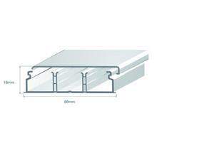 [E0910070] CANALETA CON SERPARADOR 60x16mm x 2 METROS EFAPEL 10070