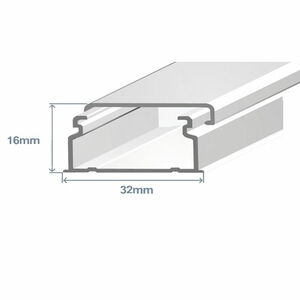 [E0910040] CANALETA SIN DIVISION 32mm x 16mm x 2 METROS EFAPEL 10040