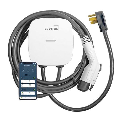 [LEVEV40P] CARGADOR VEHICULO ELECTRICO SAE J1772 9.6kW 40A 208/240V 14-50P WIFI EV40P