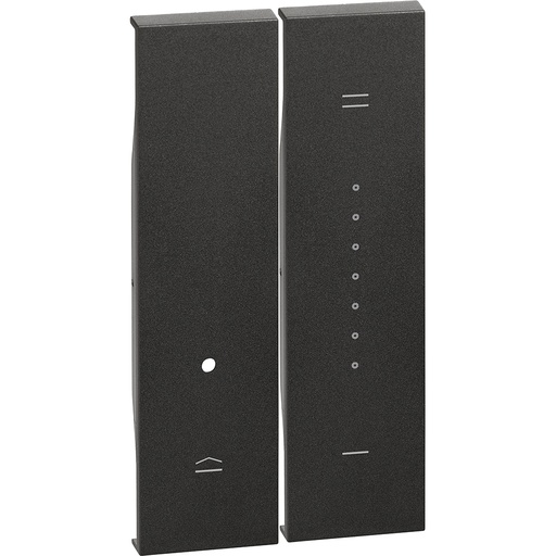 [214KG19] CUBIERTA 2 MODULOS PARA DIMMER K4411 K4410 NEGRO LIVING NOW KG19