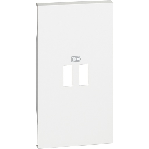 [214KW12C] CUBIERTA 2 MODULOS USB K4286C2 / K4287C2 BLANCO LIVING NOW KW12C