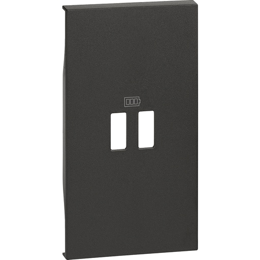 [214KG12C] CUBIERTA 2 MODULOS USB K4286C2 / K4287C2 NEGRO LIVING NOW KG12C