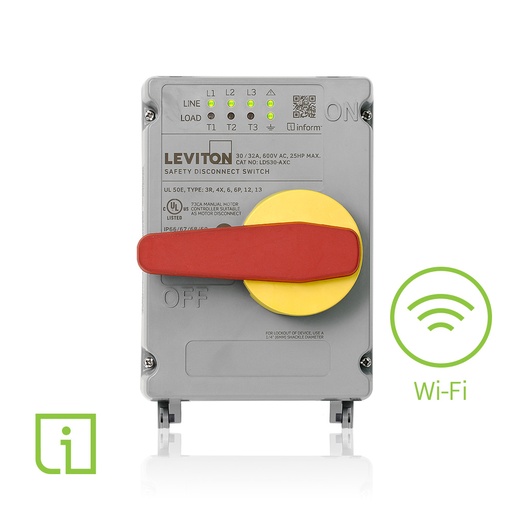 [LEVLDS30-AXC] DESCONECTADOR MOTOR 32A 600V NO METALICO IP69K WIFI INFORM LDS30-AXC