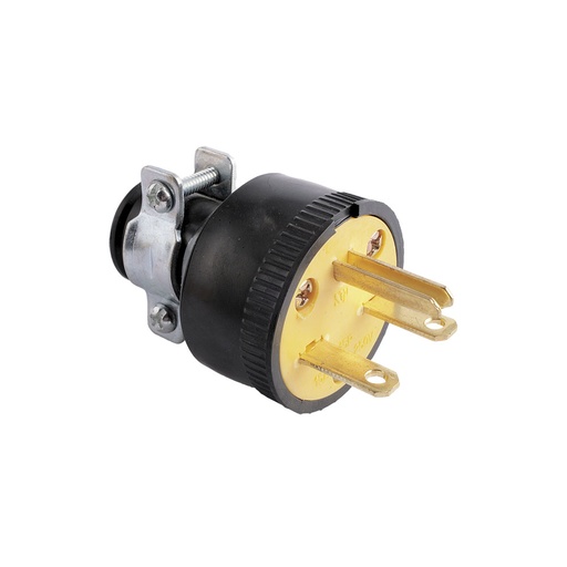 [E011711] ENCHUFE C/ ABRAZADERA 2P 3H 15A 250V NEMA 6-15P OJO CHINO #1711