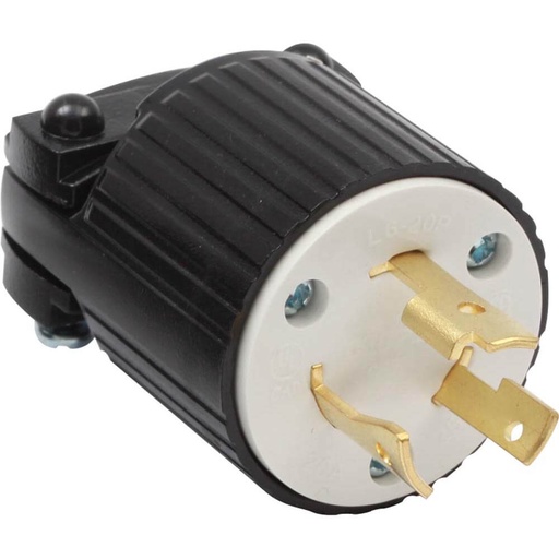 [E01620] ENCHUFE MEDIA VUELTA 2P 3H 20A 250V NEMA L6-20P L620P
