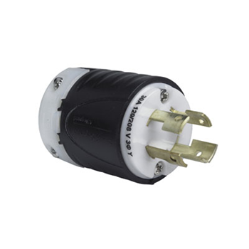 [D073431] ENCHUFE MEDIA VUELTA 3F 4P 4H 30A 120/208V NO NEMA NEGRO 3431SS