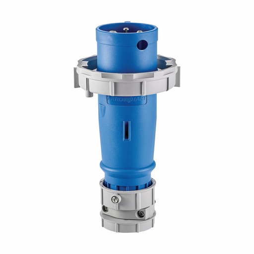 [450430P9W] ENCHUFE PIN&SLEEVE 3F 30A 250V 3P 4H 9 HORAS AZUL IP69K AH430P9WDR