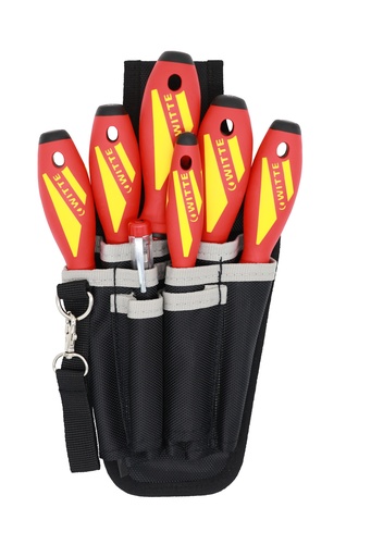 [TBSET6537] JUEGO DE 6 DESTORNILLADORES VDE + VERIF. DE VOLTAJE, INCLUYE ESTUCHE