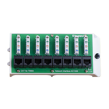[PNQ601] MODULO DATOS 8 PUERTOS RJ45 CAT.5E Y 8 PONCHABLE P/GABINETE ONQ AC1058