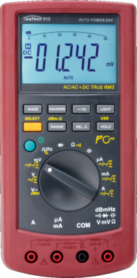 [TB312] MULTÍMETRO DIGITAL ,CON INTERFAZ USB, 1000 V AC/DC. TESTBOY.