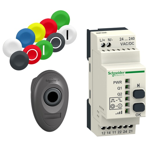 [997MA04] PACK XB5R EMISOR PLASTICO-RECEP PROGRAM 2 RELE XB5RMA04