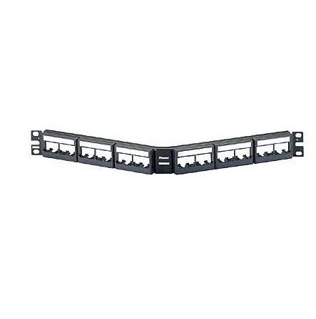 [P04LA24WBL] PATCH PANEL 24 PUERTOS MODULAR ANGULADO PANDUIT CPPLA24WBLY