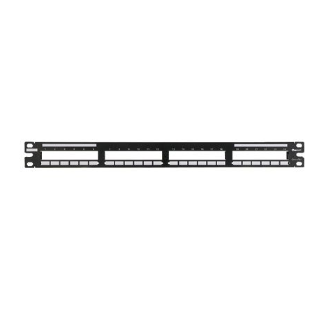 [P01QPP24BL] PATCH PANEL PARA CASSETTES QUICK NET 24 PUERTOS RECTO, QPP24BL