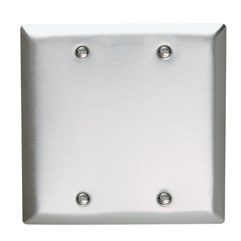 [D0421] PLACA ACERO INOX CIEGA 2 GANG P&S SS23