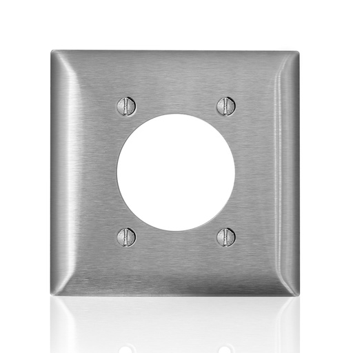 [LEVSS703-40] PLACA ACERO INOX TOMA INDUSTRIAL 30/50A 2 GANG SS703-40