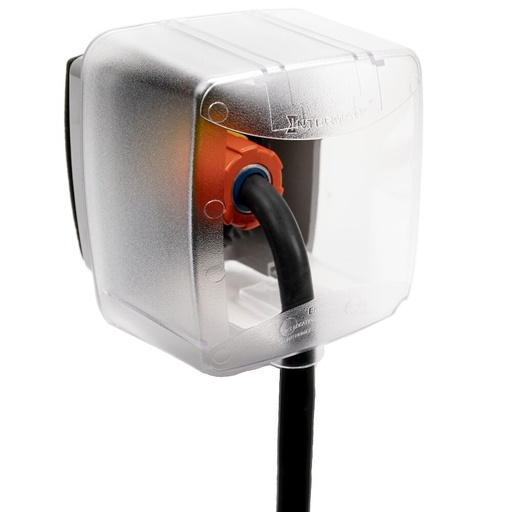 [ITMWP5500C] PLACA INTEMPERIE TOMA DE 30/50A 2 GANG TRANSPARENTE WP5500C INTERMATIC