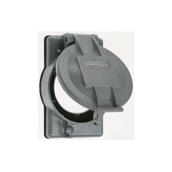 [D041] PLACA INTEMPERIE TOMA INDUSTRIAL 30/50A 1 GANG GRIS WPG2
