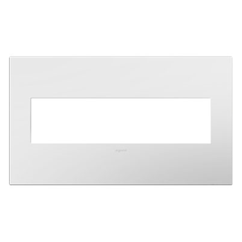 [22144] PLACA PLASTICA 4 GANG BLANCA GLOSS WHITE ADORNE AWP4GWH4