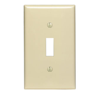 [LEV80701-I] PLACA PLASTICA  APAGADOR SENCILLO PALACA 1 GANG MARFIL 80701-I