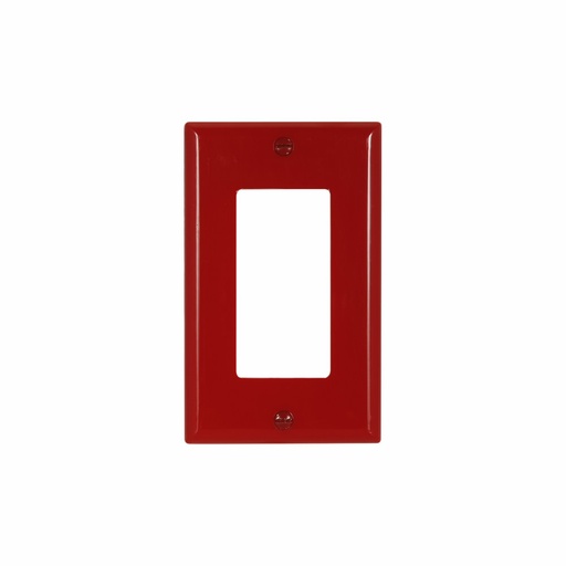 [4505151RD] PLACA PLASTICA DECORATOR CON TORNILLO 1 GANG ROJA 5151RD