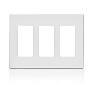 [LEV80311-SW] PLACA PLASTICA PRESION DECORA 3 GANG BLANCO 80311-SW