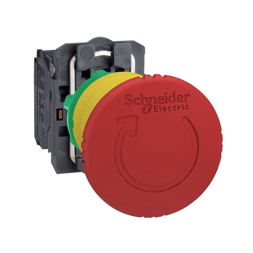 [997445] PULSADOR TIPO HONGO, 40MM, CONTACTO 1NC, ROJO XB5AS8445