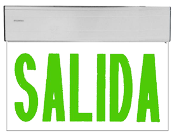 [34531] ROTULO SALIDA LED E-30-V-AC/DC 1W 120-277V 100lm VERDE