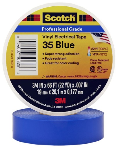 [B1735AZ] TAPE SCOTCH #35 3/4" X 20M (AZUL)