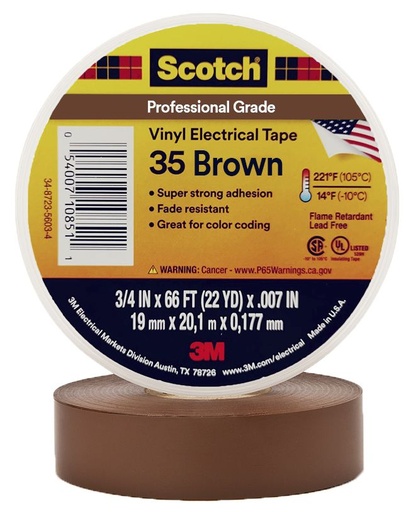 [B1735M] TAPE SCOTCH 35 3/4" X 20 M (MARRON-CAFE)