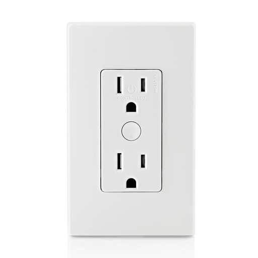 [LEVDW15R-1BW] TOMA DOBLE DECORA SMART WIFI 2DA GEN 2P 3H 15A 125V D215R-1BW BLANCO