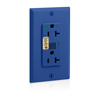 [LEV8380-B] TOMA DOBLE HOSPITAL SUPRESOR 2P 3H 20A 125V NEMA 5-20R AZUL 8380-B