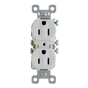 [D023232TRW] TOMA DOBLE RESIDENCIAL TR 2P 3H 15A 125V NEMA 5-15R BLANCO 3232TRW