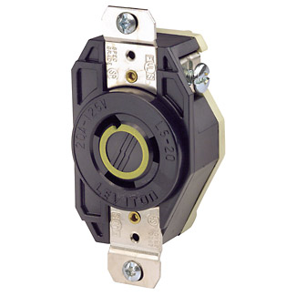 [LEV2310] TOMA EMPOTRAR MEDIA VUELTA 2P 3H 20A 125V NEMA L5-20R 2310
