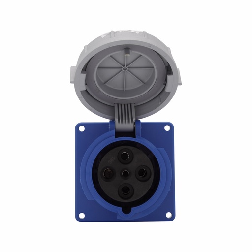 [450460R9W] TOMA EMPOTRAR PIN&SLEEVE 3F 60A 250V 3P 4H 9h IP69K AZUL AH460R9WDR